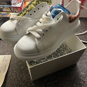 Alexander McQueen oversized snake skin sneakers